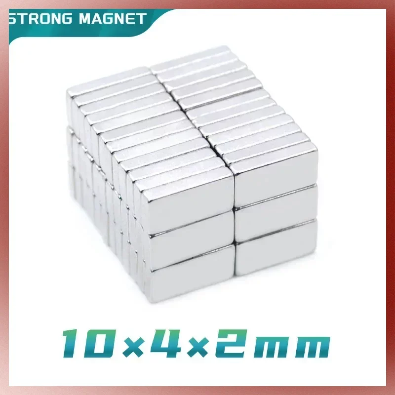 

500 шт. 10x4x2 Блок редкоземельный магнит сильный N35 квадратные магниты 10x4x2 мм постоянный неодимовый магнит 10*4*2