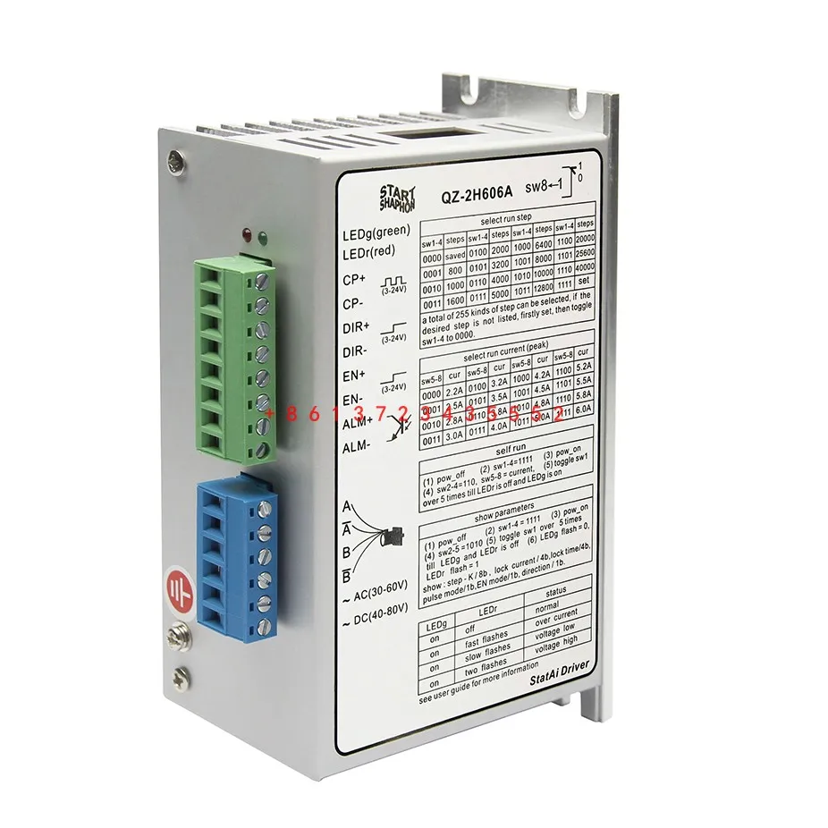 

Plasma Two-phase driver QZ-2H606A with 86 motors instead of MS-2H090M, MZ-2H506A for 86BYG250A/B/C/D And Plasma Controller