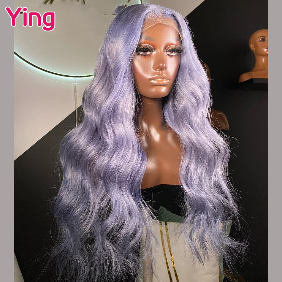 

Ying Lilac Purple Colored Body Wave Brazilian Remy 13x4 Lace Frontal Wig PrePlucked #613 Blonde 13x6 Lace Front Human Hair Wigs