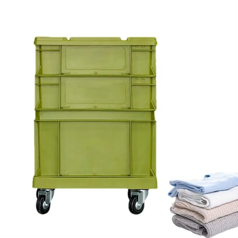 

Storage Bins With Wheels 1 Set Organizer Box With Lid Industrial Style Stackable Storage Boxes Planting Flowers Box Movable
