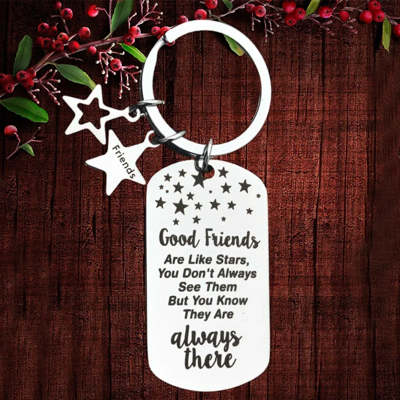 Charm Friendship Gifts Keychain Pendant BFF Best Friend Birthday Christmas Gift Key Chains Keyrings Good Friends Are Like Stars
Charm Friendship Gifts Keychain Pendant BFF Best Friend Birthday Christmas Gift Key Chains Keyrings Good Friends Are Like Stars