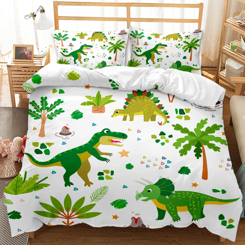Dinosaur Duvet Cover Set Tropical Cartoon Dinosaur Twin Bedding Set for Kids Teens Double Queen King Size Polyester Quilt Cover
Dinosaur Duvet Cover Set Tropical Cartoon Dinosaur Twin Bedding Set for Kids Teens Double Queen King Size Polyester Quilt Cover