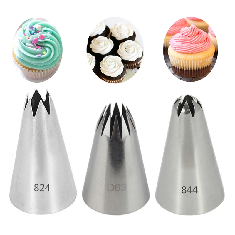 Large 3pcs/set Cream Pastry Tips Stainless Steel DIY Cake Decoration Icing Piping Nozzles Cupcake Baking Tools
Large 3pcs/set Cream Pastry Tips Stainless Steel DIY Cake Decoration Icing Piping Nozzles Cupcake Baking Tools