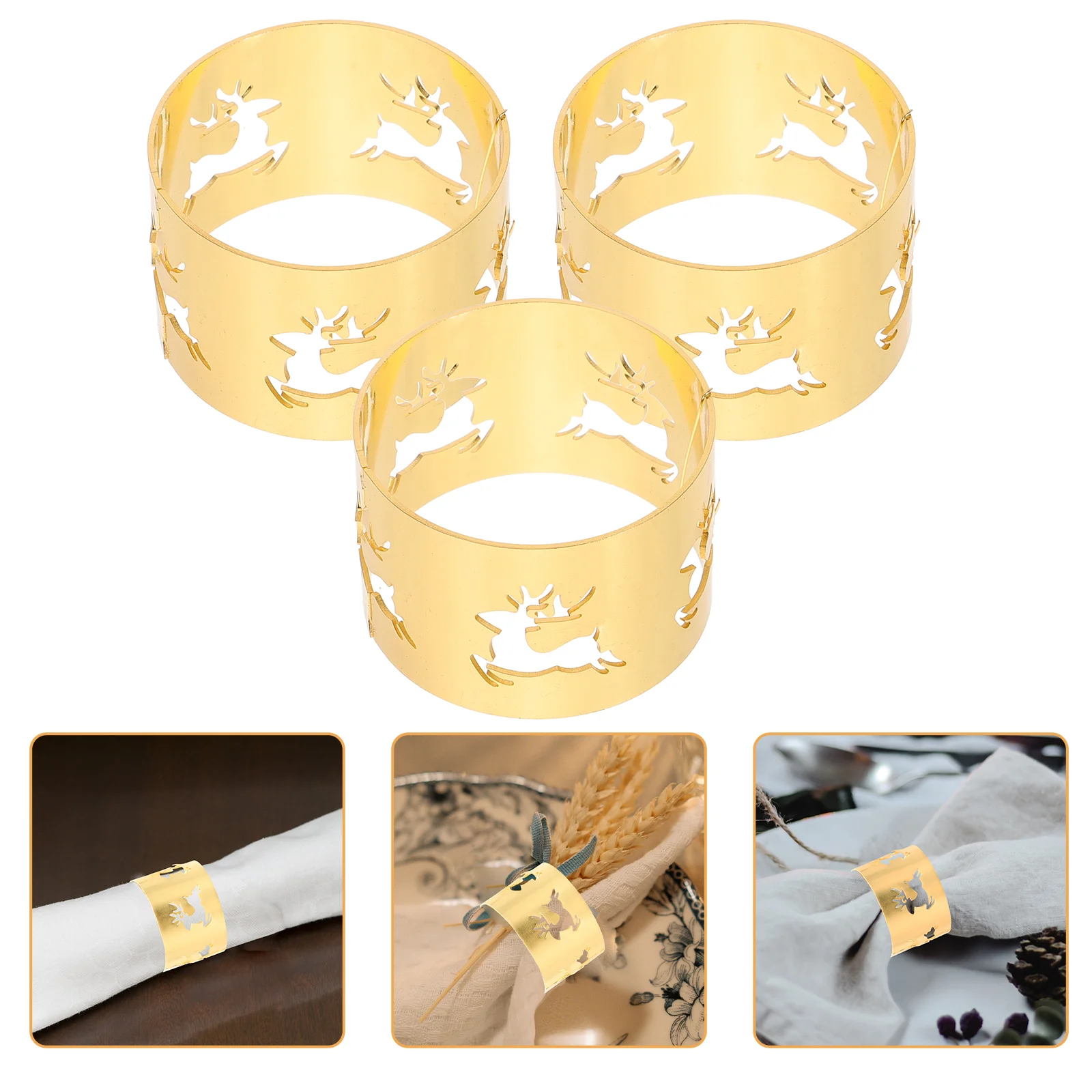 Metal Plated Napkin Buckle Christmas Elk Snowflake Pattern Ring Creative Rings Holders Xmas Gold Decor
Metal Plated Napkin Buckle Christmas Elk Snowflake Pattern Ring Creative Rings Holders Xmas Gold Decor