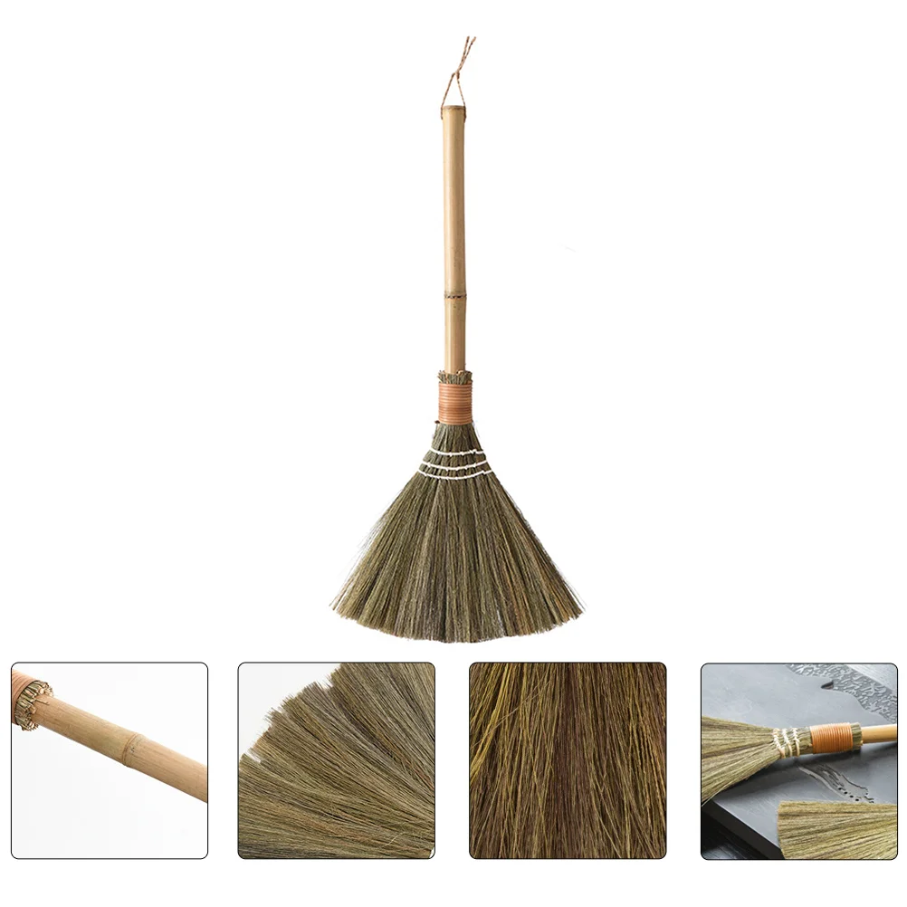 

Natural Whisk Sweeping Hand Handle Broom Vietnamese Broom Straw Soft Broom Asian Thai Duster Broomstick Braided Small Broom