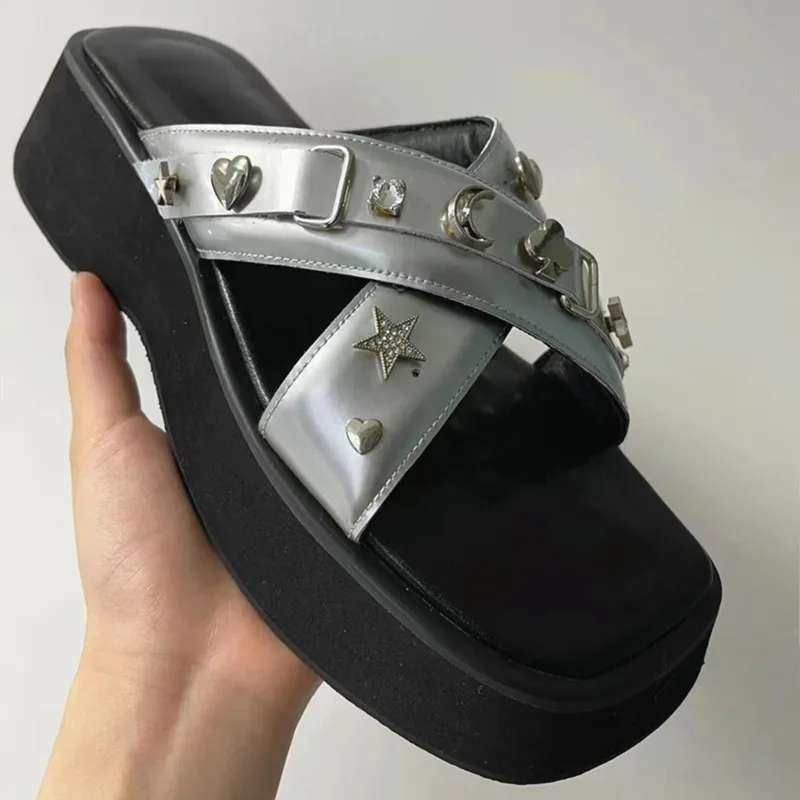 Cross Women Shoes Platform Zapatillas De Mujer Star Beading Slippers Open Toe Sandalias Outdoor Chanclas Cozy Chaussures Femme
Cross Women Shoes Platform Zapatillas De Mujer Star Beading Slippers Open Toe Sandalias Outdoor Chanclas Cozy Chaussures Femme