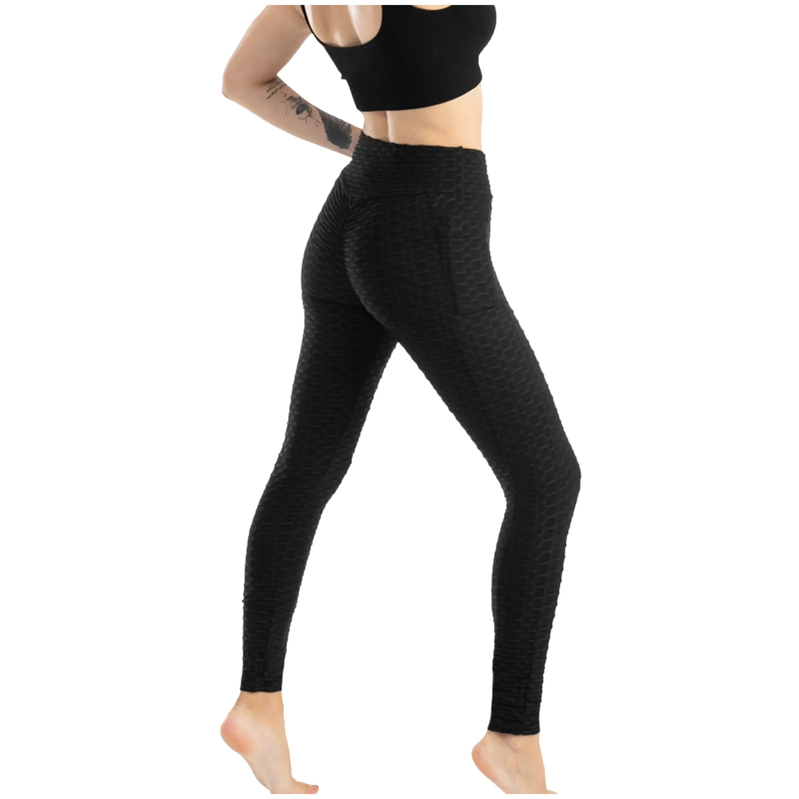 

Women Fashionable Pocket Yoga Pants High Elastic Hip Lifting Slim And Sweat Pant pantalones de mujer женские брюки 숙녀 바지 플러스