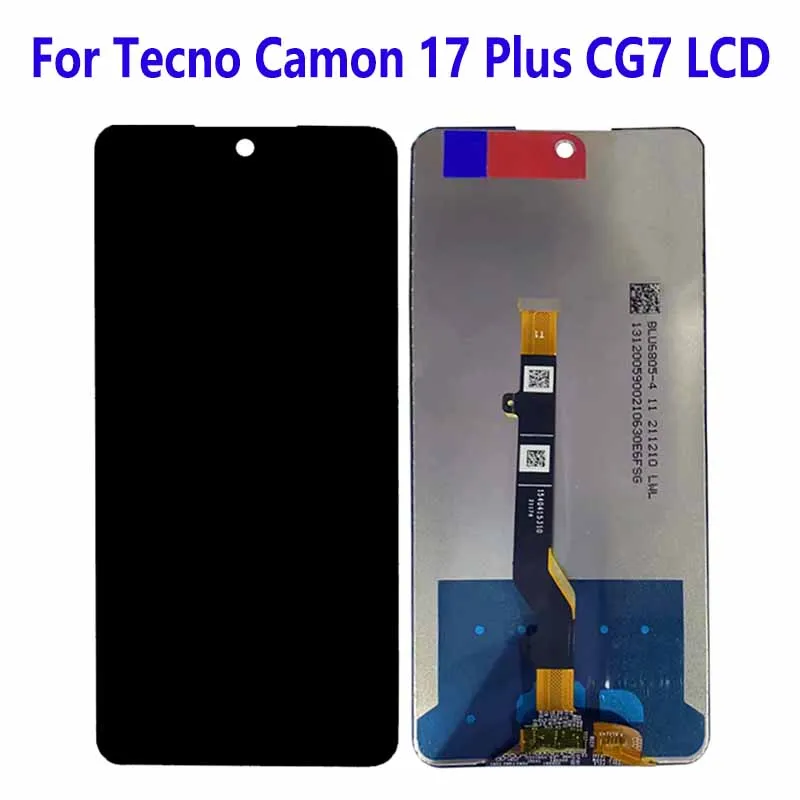 For Tecno Camon 17 Plus LCD Display Touch Screen Digitizer Assembly For Tecno Camon 17 Plus CG7 Replacement Accessory
For Tecno Camon 17 Plus LCD Display Touch Screen Digitizer Assembly For Tecno Camon 17 Plus CG7 Replacement Accessory