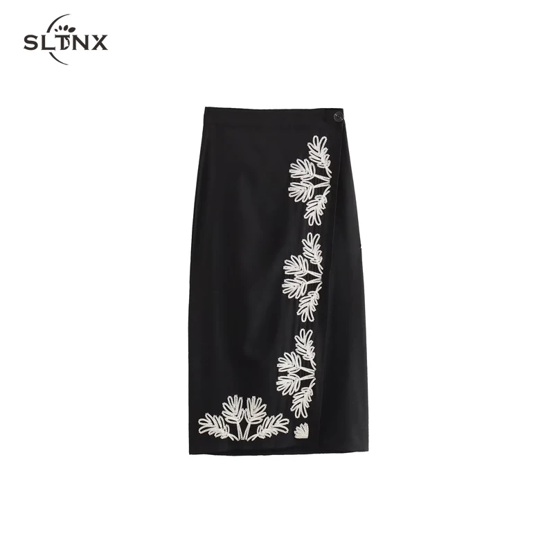 SLTNX Fashion Long Skirts for Women 2023 Black Embroidery Casual Loose A-Line Skirt Ladies Chic Elegant High Waist New In Skirt
SLTNX Fashion Long Skirts for Women 2023 Black Embroidery Casual Loose A-Line Skirt Ladies Chic Elegant High Waist New In Skirt