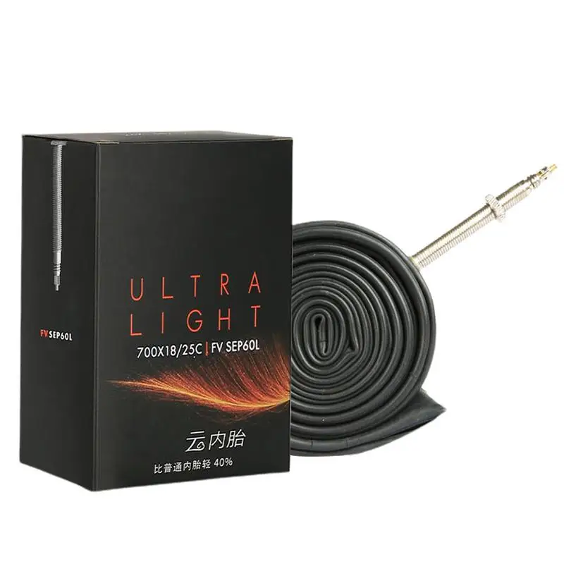 Велосипедная внутренняя трубка 700C, сверхлегкая внутренняя трубка для горного велосипеда с клапанами Schrader и Presta, совместимые с велосипедными аксессуарами 
Велосипедная внутренняя трубка 700C, сверхлегкая внутренняя трубка для горного велосипеда с клапанами Schrader и Presta, совместимые с велосипедными аксессуарами