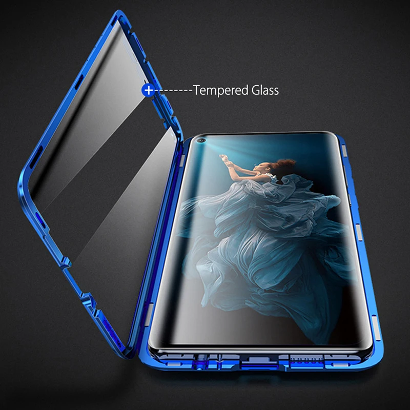

360 Full Protection Metal Magnetic Case For XIAOMI MI 9T Pro 10 Pro Double-sided Glass Transparent Cover For 10T Lite 10i 5G