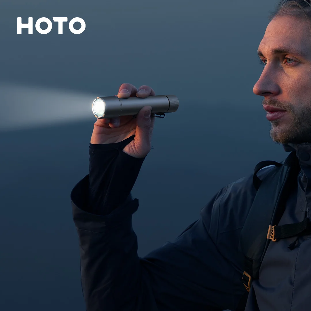 HOTO Flashlight Tactics 2300 lms Outdoor Hard Light IP68 Waterproof Hiking Self-defense Strong Light Torch Dual Power charging
HOTO Flashlight Tactics 2300 lms Outdoor Hard Light IP68 Waterproof Hiking Self-defense Strong Light Torch Dual Power charging
