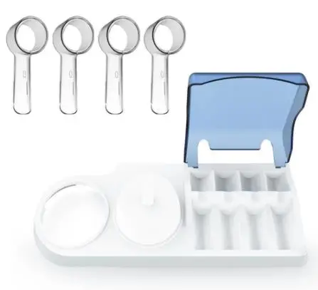 Toothbrush Heads Holder Set, Portable Brush Head Stand for Braun Oral-B Electric Heads, Plus 4 pcs Brush Cover for Toothbrush
Toothbrush Heads Holder Set, Portable Brush Head Stand for Braun Oral-B Electric Heads, Plus 4 pcs Brush Cover for Toothbrush