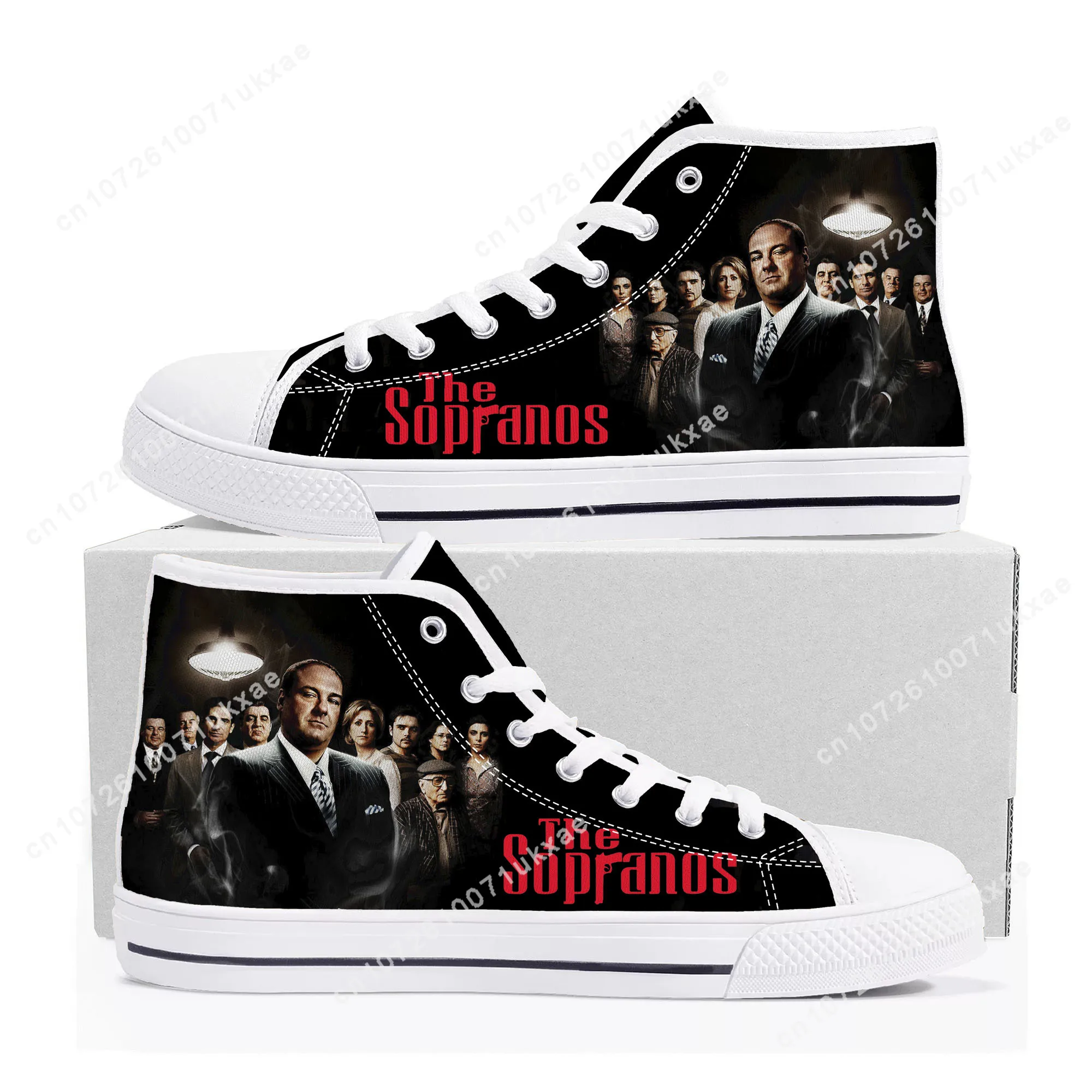 

Sopranos High Top Sneakers Mens Womens Teenager High Quality Tony Soprano Gandolfini Canvas Sneaker Casual Shoe Customize Shoes