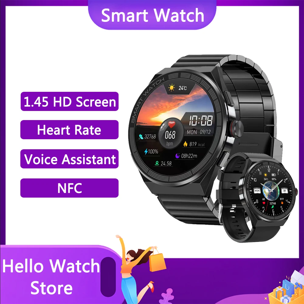 New NFC Bluetooth Call Smart Watch Men 2023 1.45" Sports Fitness Watche Heart Rate IP68 Waterproof Smartwatch for IOS Android
New NFC Bluetooth Call Smart Watch Men 2023 1.45" Sports Fitness Watche Heart Rate IP68 Waterproof Smartwatch for IOS Android