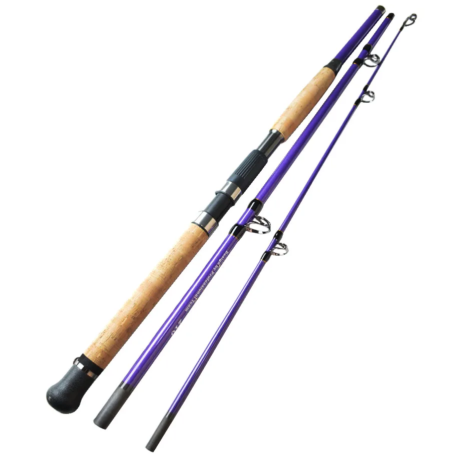 

1.8/ 2.1/2.4m Fast Action Spinning Boat Fishing Rod Carbon 3 Sections Lure 80-250g 30-50lb H Travel Jigging Rod Saltwater