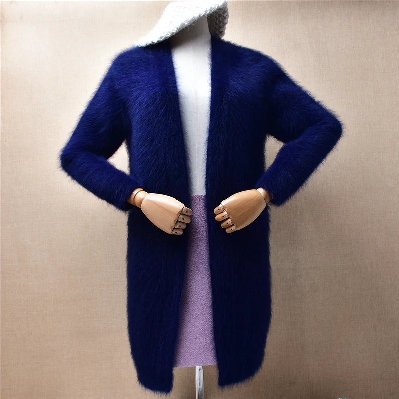 Ladies Women Fall Winter Clothing Blue Hairy Mink Cashmere Knitwear Inside Slim Long Sweater Cardigans Jacket Sweater Coat Pull
Ladies Women Fall Winter Clothing Blue Hairy Mink Cashmere Knitwear Inside Slim Long Sweater Cardigans Jacket Sweater Coat Pull