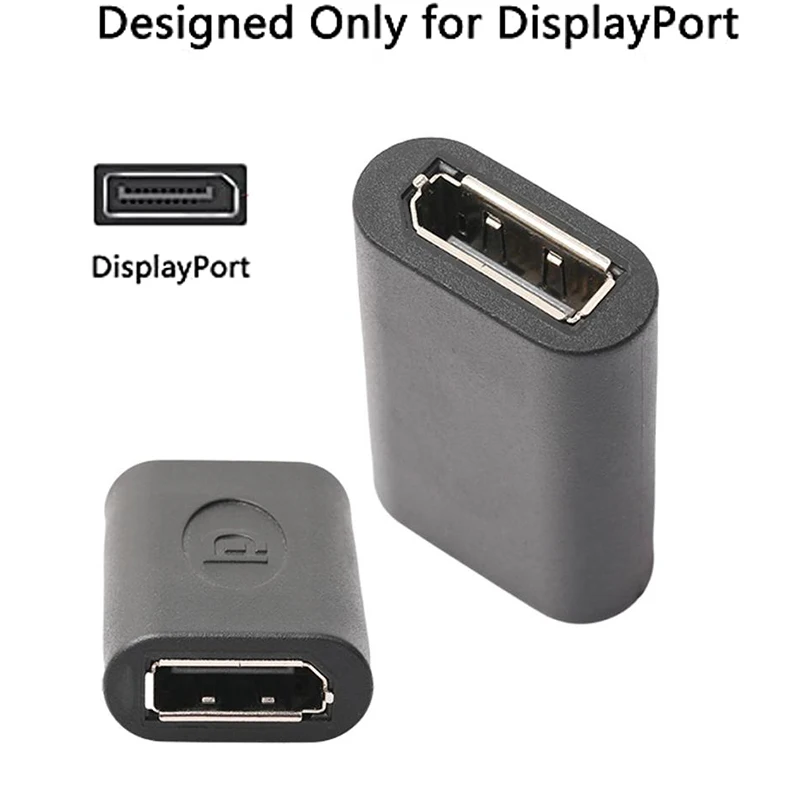 

Nku DisplayPort To DisplayPort Coupler 1.4 DP Female To DP Female Extension Adapter 4K UHD for PC Desktop Laptop HDTV Monitor