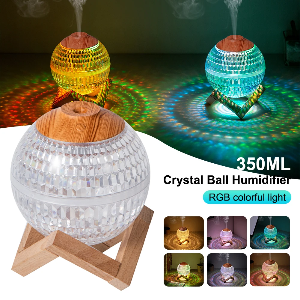 Crystal Ball Humidifier Aromatherapy Diffuser 350ml Air Humidifier With Colorful Light USB Charging Cool Mist Maker For Bedroom
Crystal Ball Humidifier Aromatherapy Diffuser 350ml Air Humidifier With Colorful Light USB Charging Cool Mist Maker For Bedroom