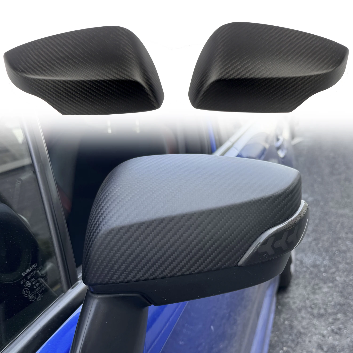 

Автомобильные аксессуары для Subaru WRX STi 2015-2021, боковые зеркала заднего вида из настоящего углеродного волокна, декоративная крышка, отделка, 2 шт.