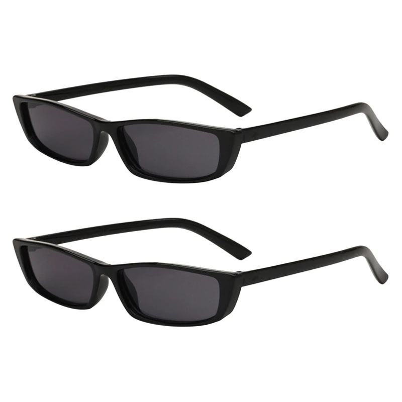 2X Retro Rectangle Sunglasses Women Fashion Cat Eye Glasses Trend Small Frame Black Sun Glasses Vintage Skinny Eyewear
2X Retro Rectangle Sunglasses Women Fashion Cat Eye Glasses Trend Small Frame Black Sun Glasses Vintage Skinny Eyewear