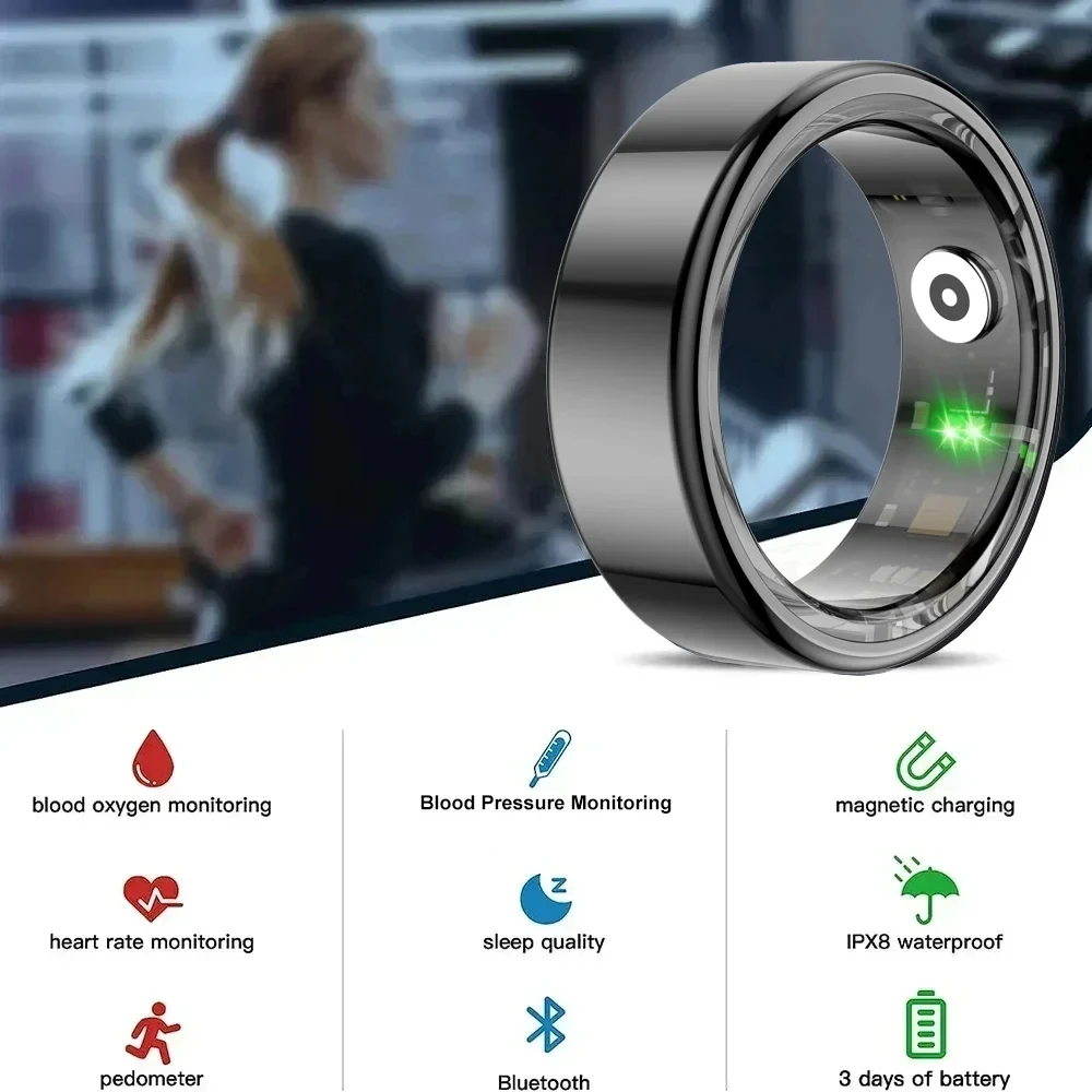 

Парные умные кольца 2024, многофункциональный шагомер, монитор сердечного ритма, уровня кислорода в крови, водонепроницаемый фитнес для мужчин и женщин, для сна