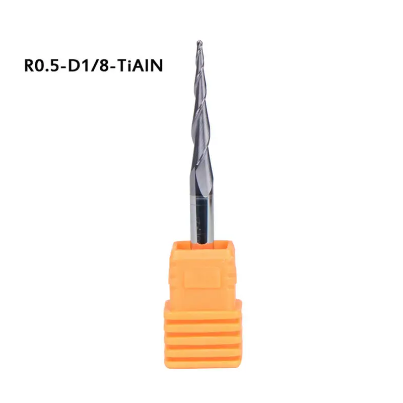 Tungsten Carbide 2 Flutes End Mill Milling With Plastic Box Tool Equipment 1/8 Shank Radius HRC 0~55 R0.5-D1 / 8-TiAlN 15mm
Tungsten Carbide 2 Flutes End Mill Milling With Plastic Box Tool Equipment 1/8 Shank Radius HRC 0~55 R0.5-D1 / 8-TiAlN 15mm
