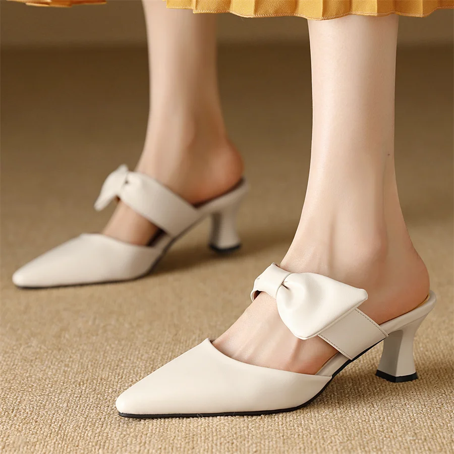 High Heels Women Slippers 2023 Summer Sweet Bow High Heel Pointed Toes Woman Shoes Pumps Outdoor Slingback Sandals Dropshopping
High Heels Women Slippers 2023 Summer Sweet Bow High Heel Pointed Toes Woman Shoes Pumps Outdoor Slingback Sandals Dropshopping