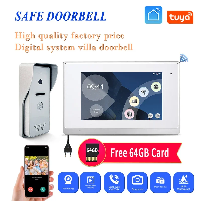 Cat5/Cat6 White Outdoor Support Tuya Wifi Apartment Wired Video Intercom Phone System With Cheap Price and High Quality
Cat5/Cat6 White Outdoor Support Tuya Wifi Apartment Wired Video Intercom Phone System With Cheap Price and High Quality