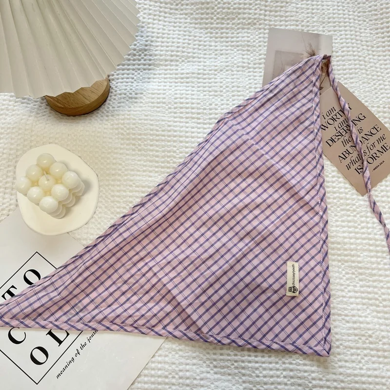 2024 Korean Plaid Cotton and Linen Triangle Scarf Women's Spring Versatile Fashion Small Scarf Decorative Scarf Cute
2024 Korean Plaid Cotton and Linen Triangle Scarf Women's Spring Versatile Fashion Small Scarf Decorative Scarf Cute