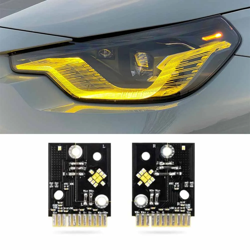 

CSL Lemon Yellow DRL Daylight LED Chips For 2022 2023 2024 BMW 2 Series G87 G42 M2 M240I Refit Angel Eyes Daytime Running Light