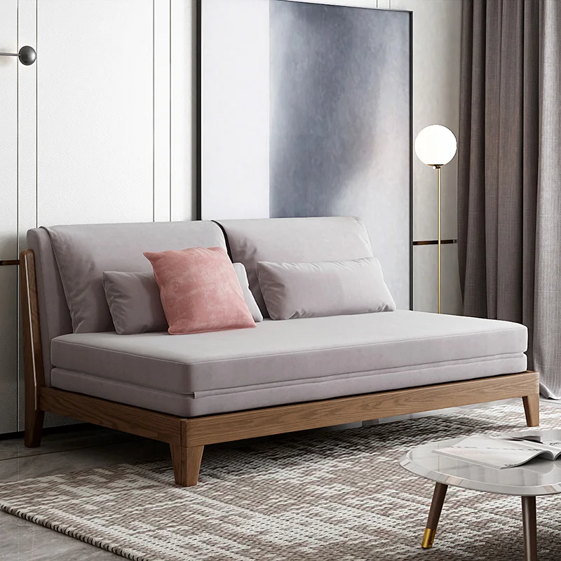 Solid wood sofa bed, foldable living room, two person, multifunctional, simple, modern dual purpose variable bed
Solid wood sofa bed, foldable living room, two person, multifunctional, simple, modern dual purpose variable bed