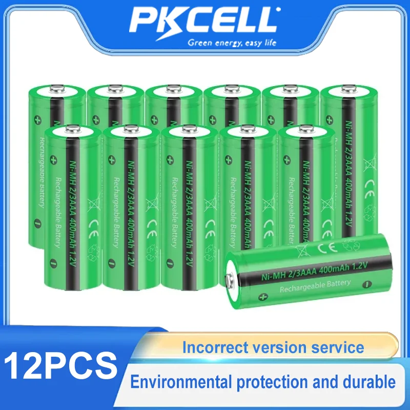 12PC 2/3 AAA Battery 1.2V NIMH Rechargeable Battery button top 400mAh for Shaver Toy Solar Light Touch Pen
12PC 2/3 AAA Battery 1.2V NIMH Rechargeable Battery button top 400mAh for Shaver Toy Solar Light Touch Pen