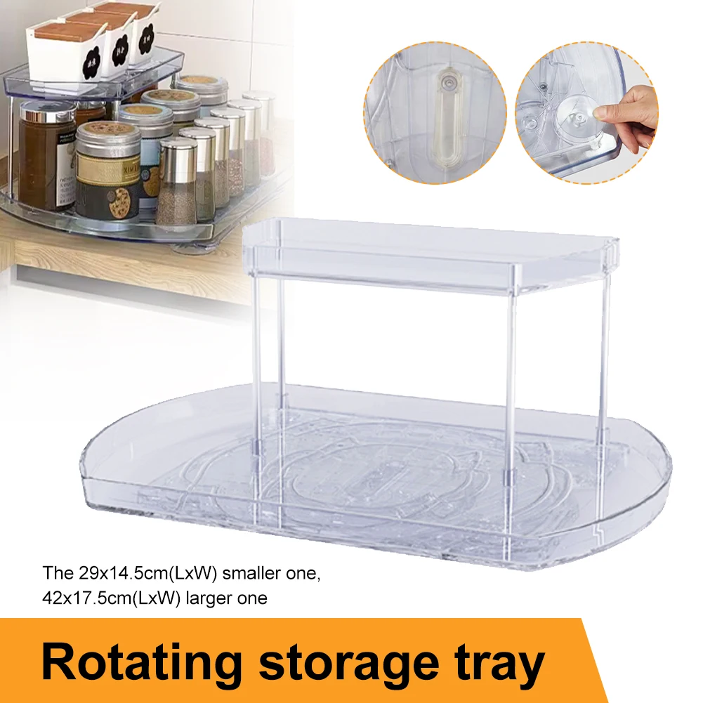 Refrigerator Turntable Organizer Kitchen Rotating Spice Rack 2-Tier Fridge Storage Condiment Rack For Kitchen Cabinet Counter
Refrigerator Turntable Organizer Kitchen Rotating Spice Rack 2-Tier Fridge Storage Condiment Rack For Kitchen Cabinet Counter