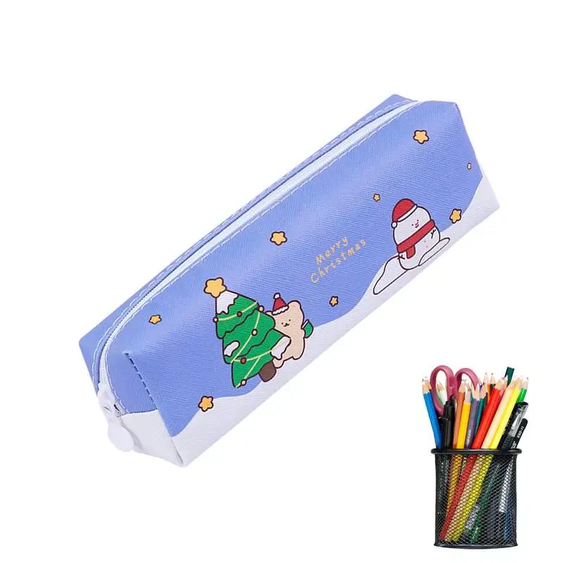 

Женский карандаш для школы, Рождественский мультяшный милый карандаш большой емкости, Женский эстетический пенал для ручек, сумка для хранения канцелярских принадлежностей для карандашей