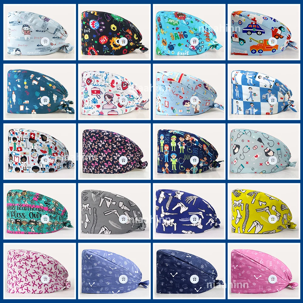 Cotton Medical Print Ladies Nurse Caps High Quality Doctor Surgery Hats Dentist Scrub Cap Kitchen Beauty Salon Lab Dust Work Hat
Cotton Medical Print Ladies Nurse Caps High Quality Doctor Surgery Hats Dentist Scrub Cap Kitchen Beauty Salon Lab Dust Work Hat