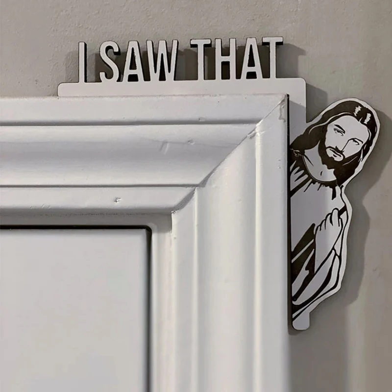 

Funny Home Decor I Saw That Creative Home Decor Jesus I Over Wood Door Jesus Sign