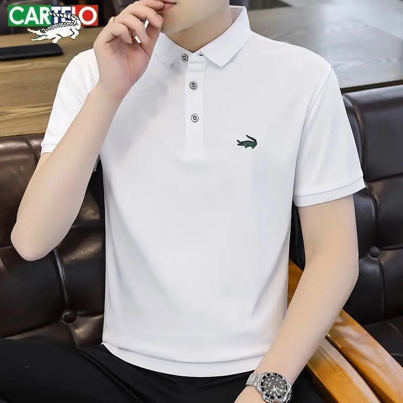 Cartelo Short Sleeved Polo Shirt for Men's Summer New T-shirt for Business Versatile T-shirt for Business Lapel Top for Men
Cartelo Short Sleeved Polo Shirt for Men's Summer New T-shirt for Business Versatile T-shirt for Business Lapel Top for Men