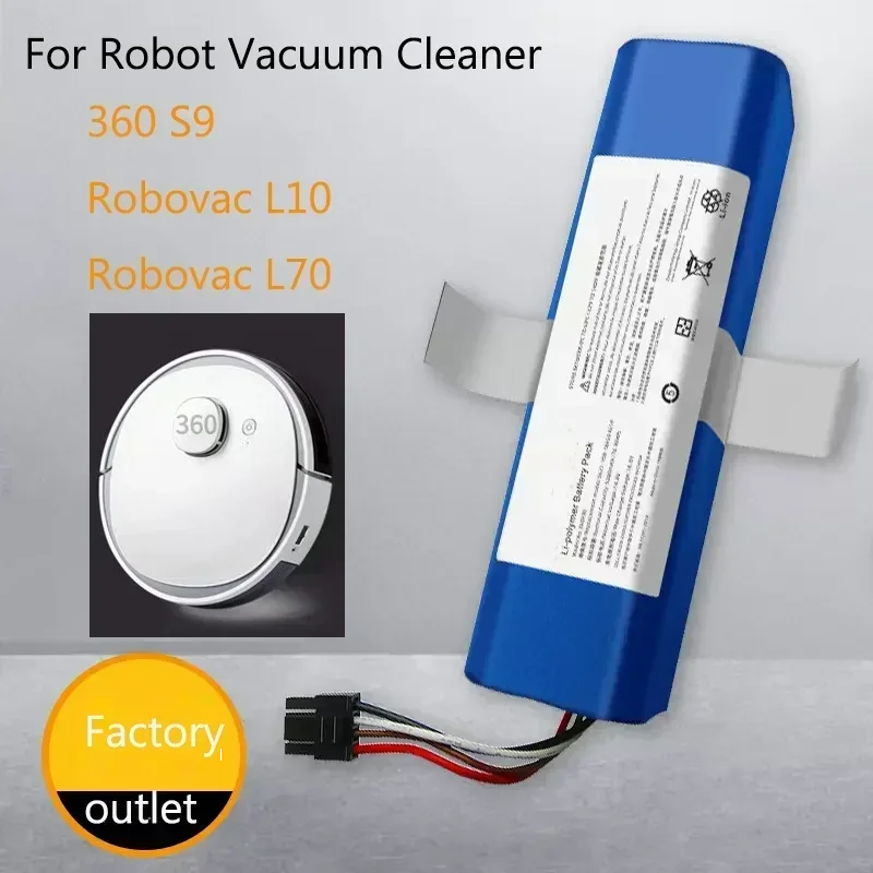 14.8V 9800mAh Battery Pack for Qihoo 360 S9 Robotic Vacuum Cleaner Spare Parts Accessories Replacement Batteries
14.8V 9800mAh Battery Pack for Qihoo 360 S9 Robotic Vacuum Cleaner Spare Parts Accessories Replacement Batteries