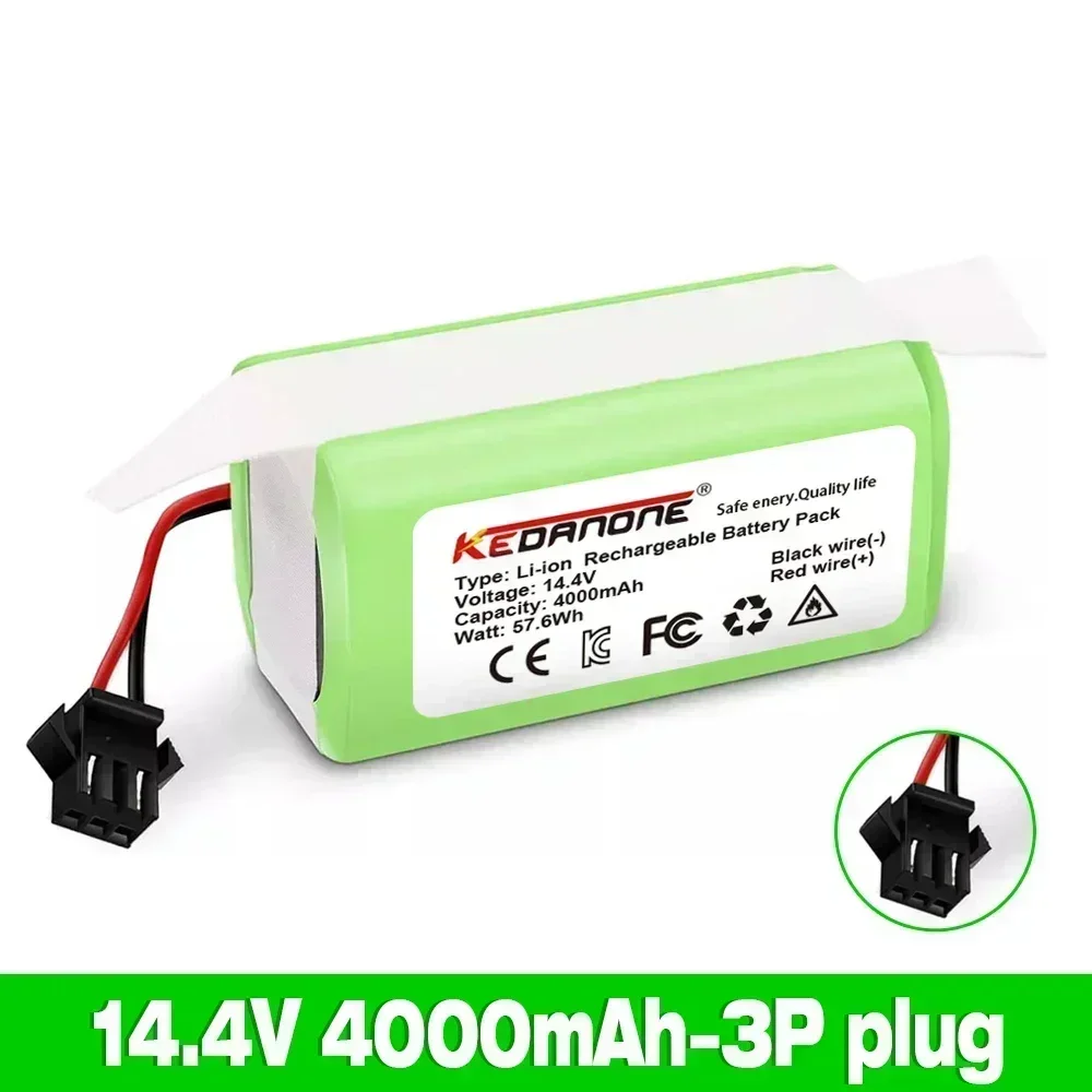 

14.4V 4.0Ah Li-ion battery for Cecotec Conga Excellence 950 990 1090 Ecovacs Deebot DN621 601/605 Eufy RoboVac 35C Panda i7 V710