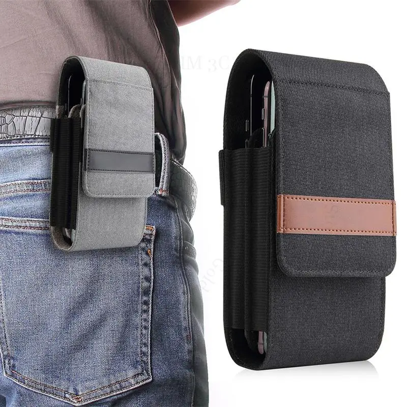 

Double Layers Flip Phone Case For Itel S23 Plus Wallet Belt Card Pouch Waist Bag For Itel S18 P38 Pro P40 Plus A60s A05s A04 A27