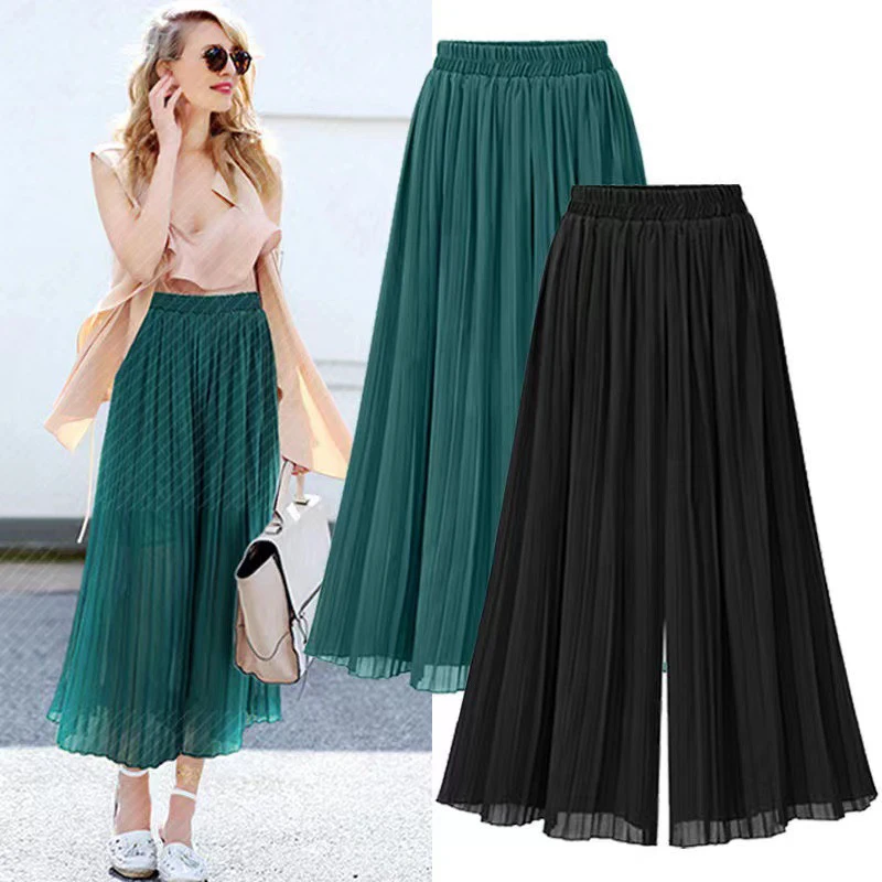 Summer Loose Pleated Chiffon Pants Elastic High Waist Thin Wide Leg Pants Female Casual Cropped Trousers Pantalon 4XL Clothes
Summer Loose Pleated Chiffon Pants Elastic High Waist Thin Wide Leg Pants Female Casual Cropped Trousers Pantalon 4XL Clothes