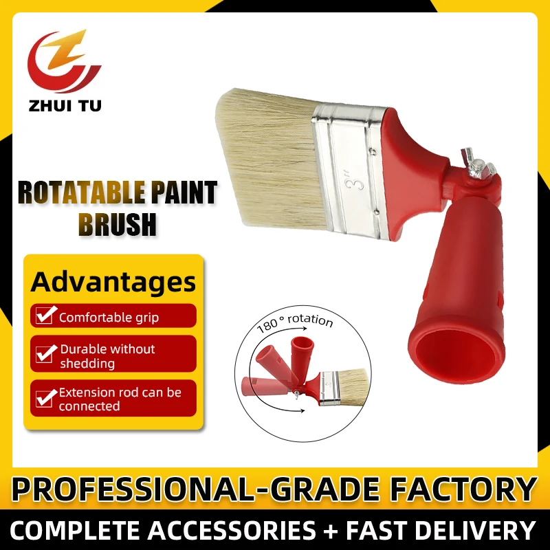 

Paint Brush 180 Degree Rotation For Home Room Wall Office Ceiling Corner Painting Brush Soft Bristles Brush