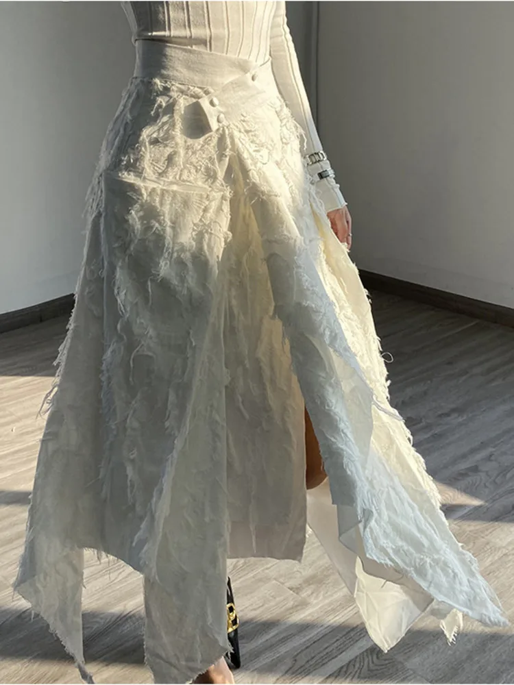 DEAT Irregular Ruffles Dobby Asymmetrical High Waist Tassels Halfbody Skirt Female Bottoms Women Fashion Tide 7B0011201
DEAT Irregular Ruffles Dobby Asymmetrical High Waist Tassels Halfbody Skirt Female Bottoms Women Fashion Tide 7B0011201