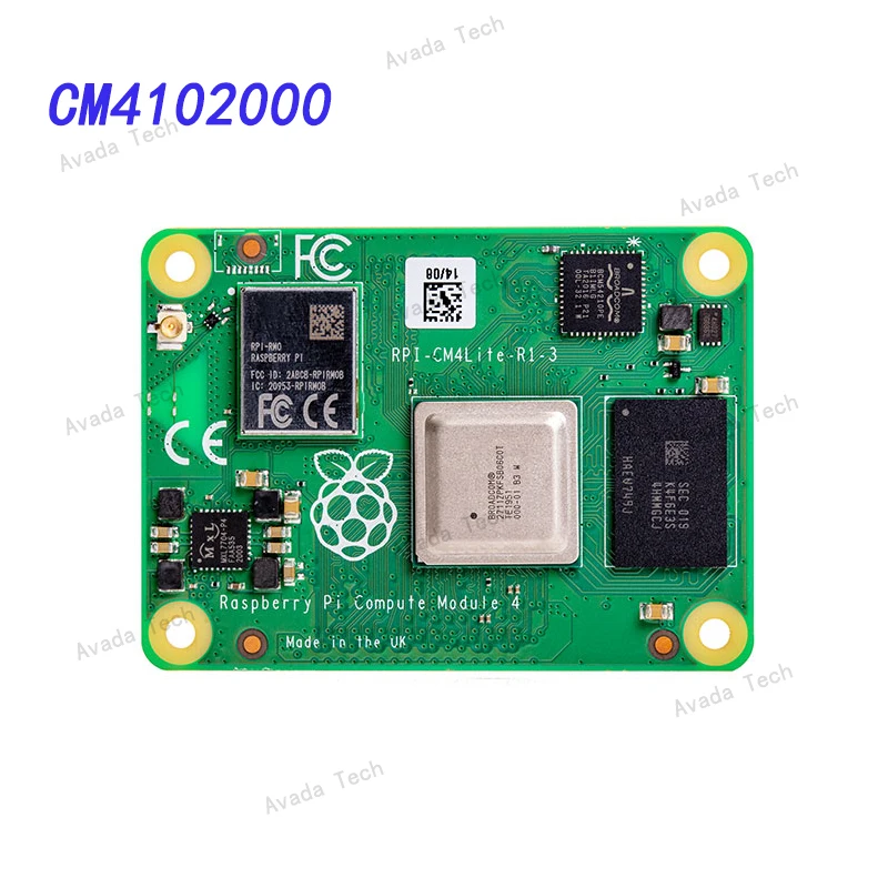 Компьютер Avada Tech CM4102000 Raspberry Pi, модуль 4 Lite, 2 Гб ОЗУ, беспроводная лампа BCM2711
Компьютер Avada Tech CM4102000 Raspberry Pi, модуль 4 Lite, 2 Гб ОЗУ, беспроводная лампа BCM2711