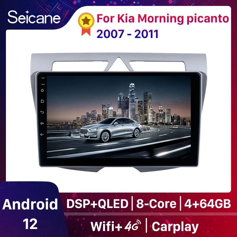 

Seicane 9 inch Android 12 2+32G QLED Car Radio GPS Navigation For Kia Morning picanto 2007 2008-2011 Video Player 2din DSP