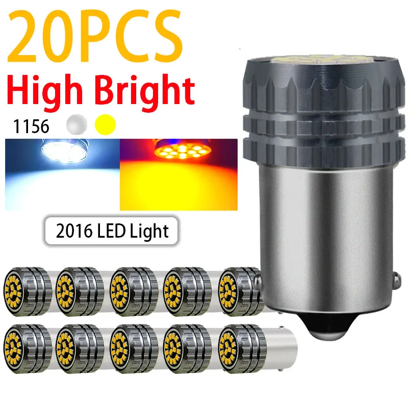 20Pcs Super Bright 1156 BA15S P21W LED Bulbs 2016 15SMD Car Turn Signal Lamp Auto Tail Stop Reverse Light 12V White 6000K Yellow
20Pcs Super Bright 1156 BA15S P21W LED Bulbs 2016 15SMD Car Turn Signal Lamp Auto Tail Stop Reverse Light 12V White 6000K Yellow