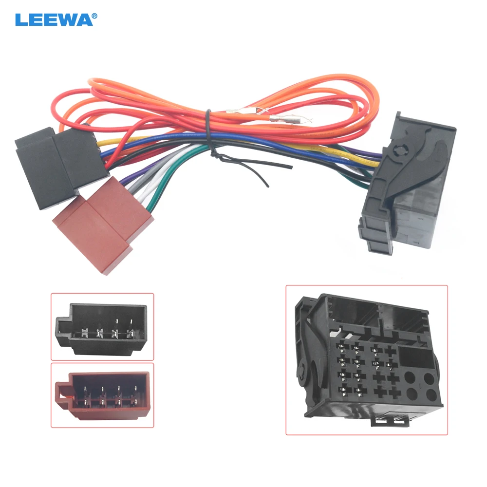 

LEEWA автомобильный радиоприемник аудио ISO жгут проводов адаптер для Mercedes-Benz 2004 + Opel 2003 + Автомобильные стерео ISO Головные устройства проводной кабель #7481
