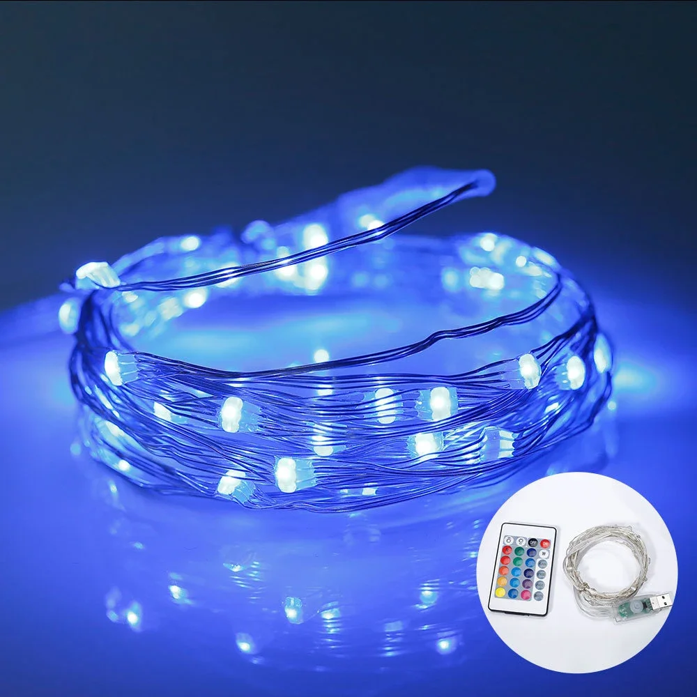 LED Holiday Garland Lamp with Remote 16 Colors USB Fairy Copper Wire String Lights Christmas Outdoor Garden Wedding Decoration
LED Holiday Garland Lamp with Remote 16 Colors USB Fairy Copper Wire String Lights Christmas Outdoor Garden Wedding Decoration