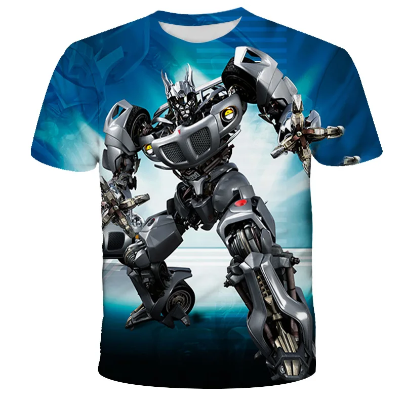 

New 2022 Children clothes Transformers 3D Tshirts Children Casual Fashion Boy Girl Kids Printed T-shirt movie Tops Tee